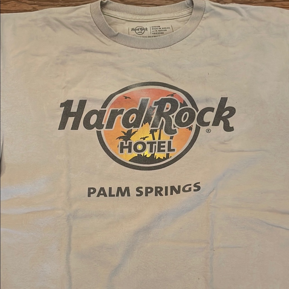 Hard Rock Hotel Palm Springs Beige T-Shirt